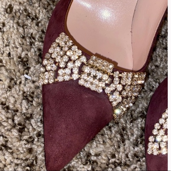 SOLD❗️Kate Spade suede Burgundy Pumps Heels 8.5 - Picture 7 of 9